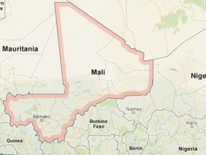 Mappa del Mali