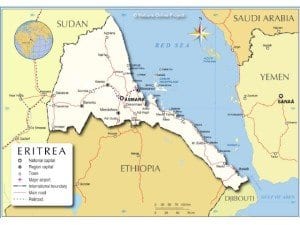 Mappa politica Eritrea