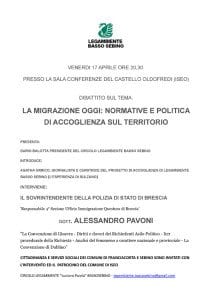 Dibattito migrazione Iseo