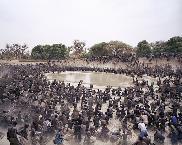 L'annuale assalto al pescosissimo lago Antogo in Mali