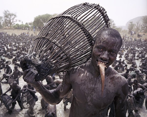 L'annuale assalto al pescosissimo lago Antogo in Mali