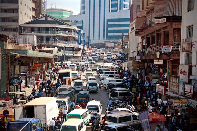 Uganda, Kampala on the road