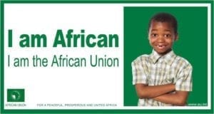 Manifesto che promuove l'Unione Africana