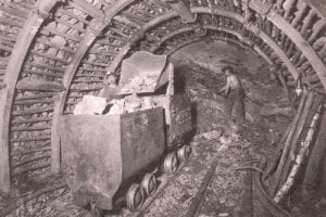 Una galleria della miniera di Marcinelle