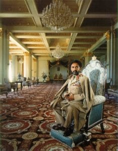 Haile Selassie nella sala del trono