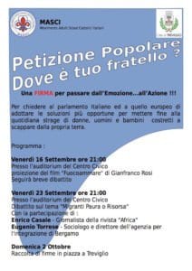 "Migranti: paura o risorsa", serata a Treviglio (BG)