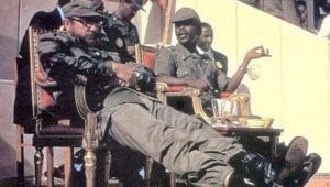 Fidel Castro insieme al dittatore etiope Menghistu Haile Mariam