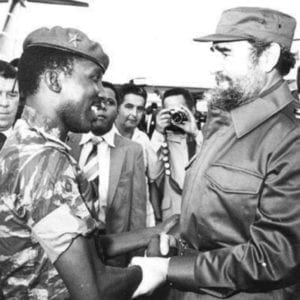 Fidel Castro e il Presidente burkinabè Thomas Sankara