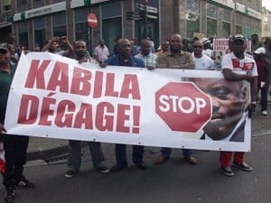 Manifestazione anti Kabila a Bruxelles