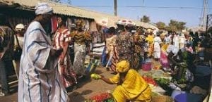 Mercato a Banjul, capitale del Gambia 