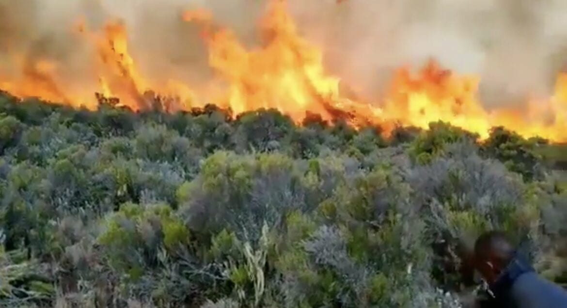 fuoco sul kilimangiaro