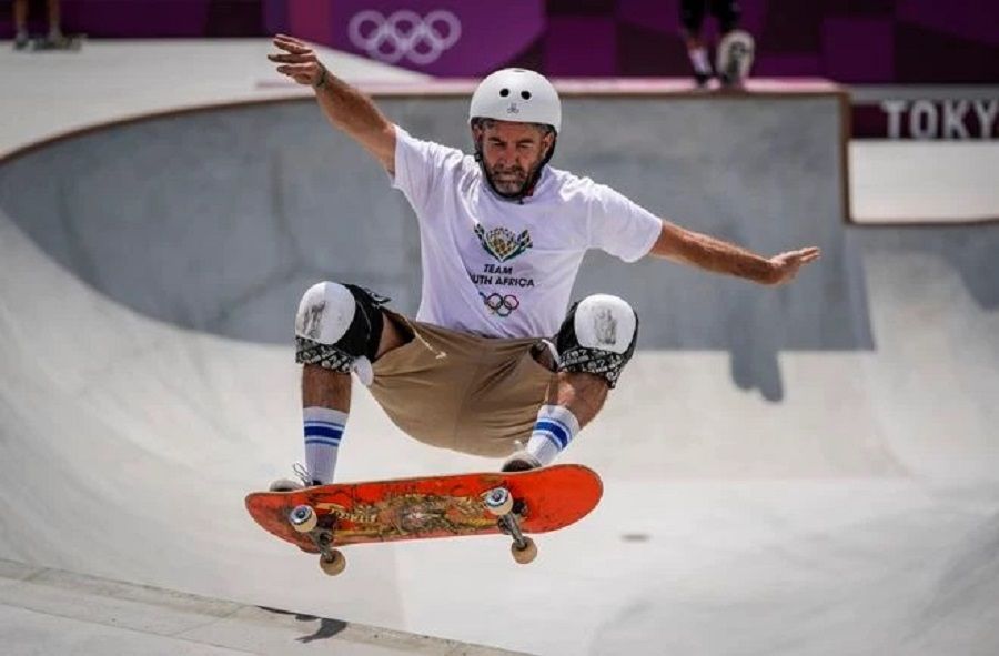 Il veterano dello skateboard sudafricano che sfida i più giovani alle Olimpiadi