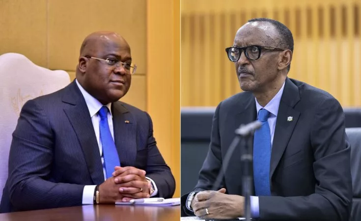 Félix Tshisekedi e Paul Kagame