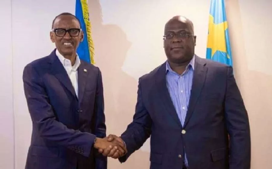 Félix Tshisekedi e Paul Kagame