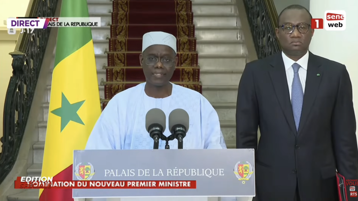 Ahmadou Al Aminou Mohamed Lo nel suo primo discorso da premier