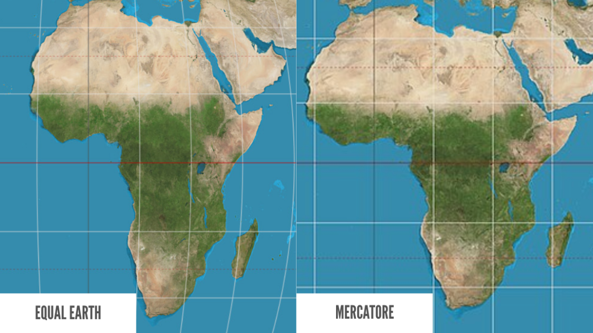 mappa africa equal earth