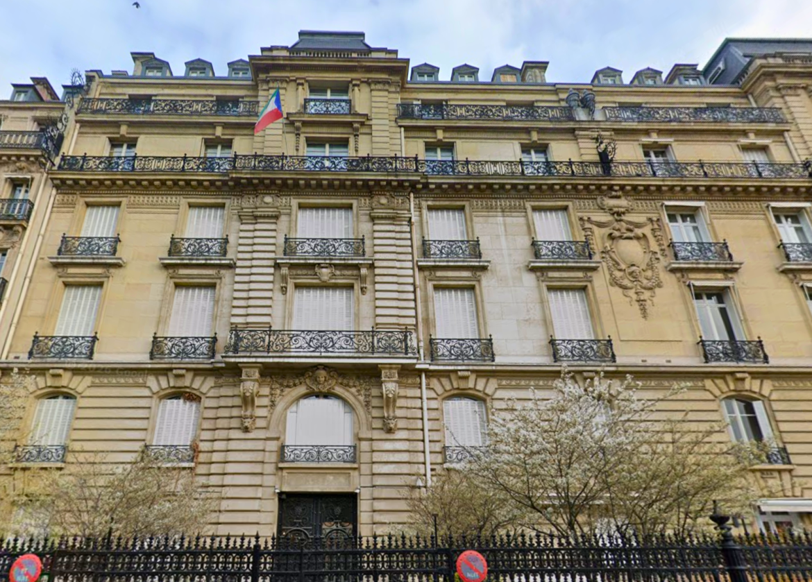 Il palazzo dell'ambasciata della Guinea Equatoriale a Parigi